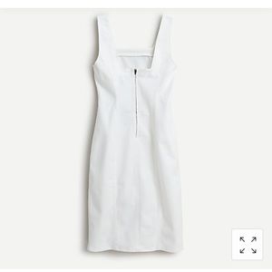 j crew white denim dress